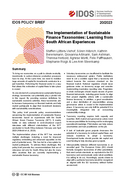 The implementation of sustainable finance taxonomies: learning from South African experiences
